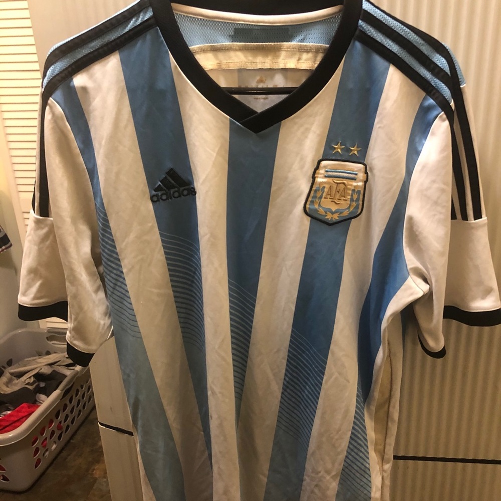 Adidas Argentina Home Jersey Lightblue and white L
